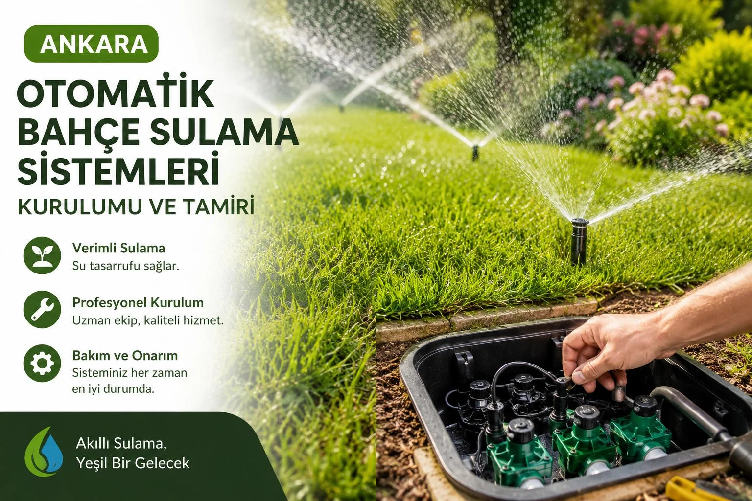 Ankara Peyzaj Sulama Sistemleri Kurulumu ve Servisi