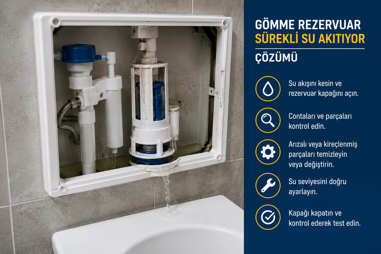 Gömme Rezervuar Sürekli Su Akıtıyor: Nedenleri ve Çözümü